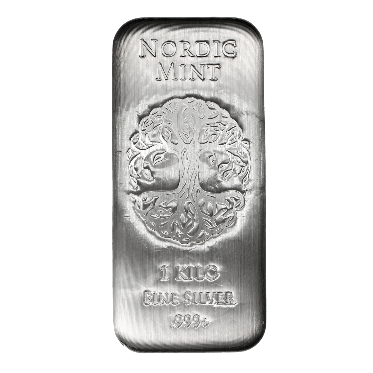 1 Kilo Nordic Mint Silver Tree Bar | Battalion Metals