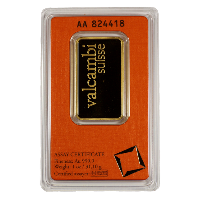 Product image 2 of 1 Ounce Valcambi Gold Bar