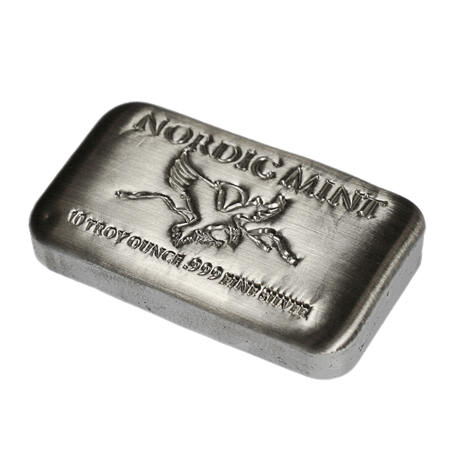 Product image 1 of 10 Ounce Nordic Raven Silver Bar