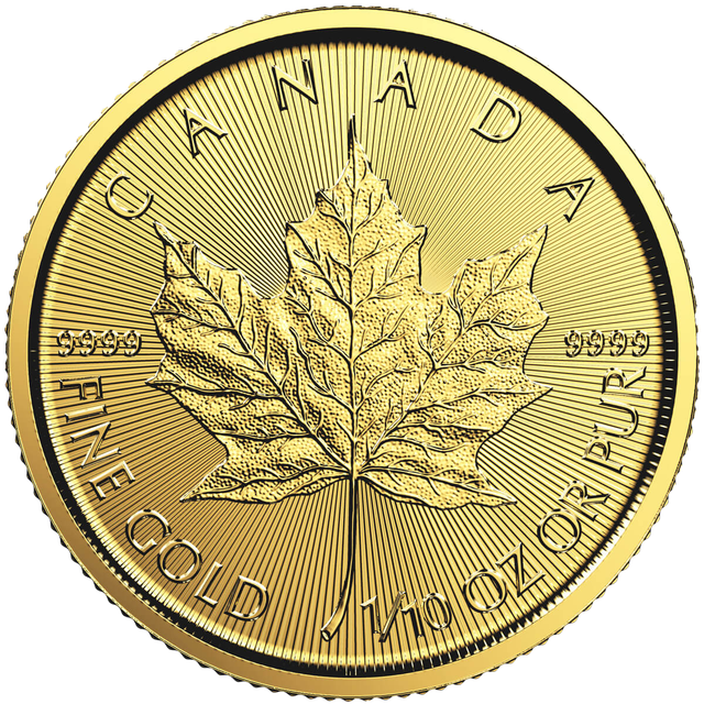 Product image 2 of 1/10 Oz Canadian Gold Maple Leaf