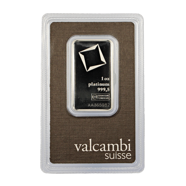 Product image 2 of 1 Ounce Valcambi Platinum Bar