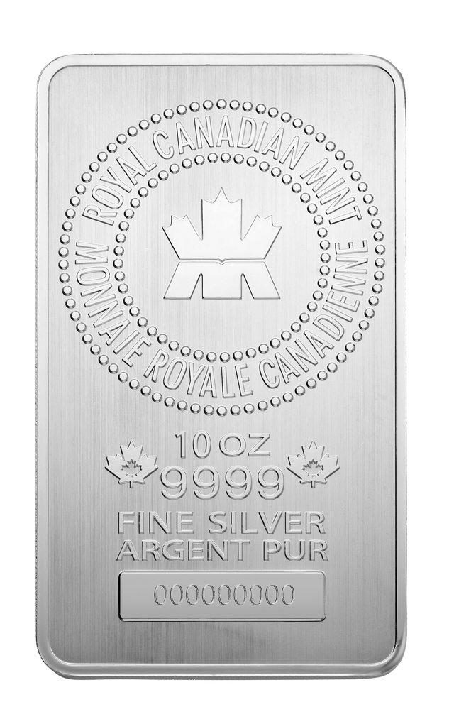 Product image 1 of 10 Ounce Royal Canadian Mint Silver Bar