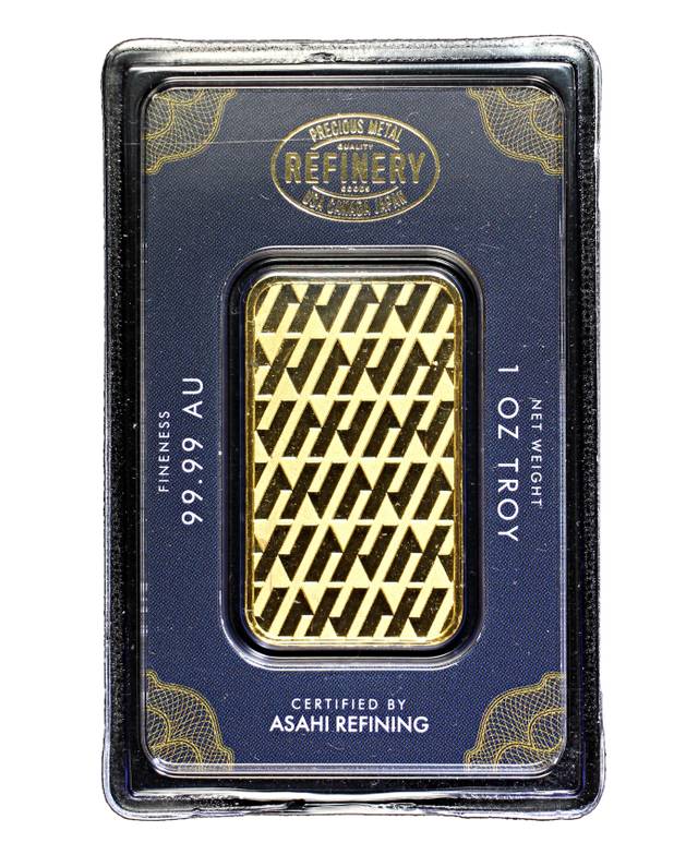 Product image 1 of 1 Ounce Asahi Refining Gold Bar